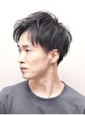 メンズビジネスツーブロック眉毛カット理容室爽やかバーバー