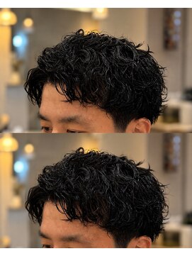 ゼロスバーバー(0's BARBER SHOP) 束感無造作ツイストスパイラルパーマ人気流行立体感メンズ