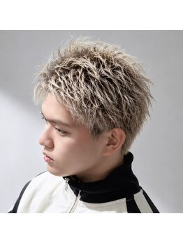 メンズサロンCO：Aメンズカット/メンズパーマ/眉毛/ハイライト【7/31OPEN（予定）】の写真/ブリーチで叶える圧倒的な透明感。周りと差がつく、自分史上最高にカッコいいハイトーンへ。
