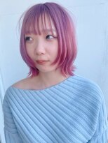 ル ニコ(Le.nico)&nbsp;「色落ちまで可愛いピンクベージュのボブウルフ