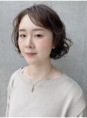 ボブ/リッジの効いたパーマスタイル