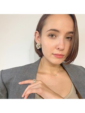 ラナ 渋谷(Lana) 【Chill】大人かわいいAラインピンクベージュクールショートボブ