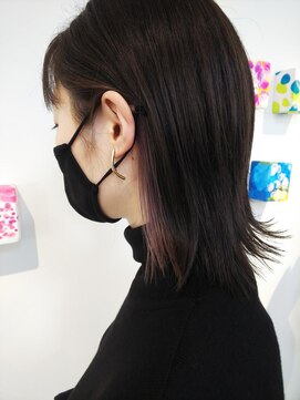 スピンヘアワークス(Spin Hair Works) インナーカラー＿シルバーピンク＿くすみピンク