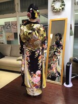 ヘアサロン ユニティ(Hair Salon Unity) 振袖と帯のアレンジと編み込みアップスタイル