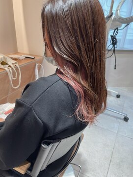 キャンバス バイ ネオリーブ 横浜西口(Canvas by neo.) シアーピンク イヤリングカラー ロングヘア　sn