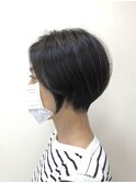 30代40代50代似合わせひし形ショートボブ丸みショート襟足短め