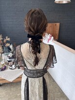 ニド(2do)&nbsp;編みおろしベロアリボンアレンジ