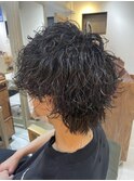 メンズショート/波巻き/ツイストスパイラルパーマ