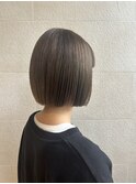切りっぱなしボブ/ワンレン/グレージュ/10代20代30代