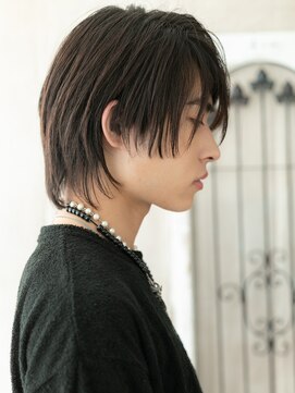 モッズヘア メン 新所沢店(mod's hair men) 斜めバングポイント!無造作セクシー黒髪ボブウルフb新所沢