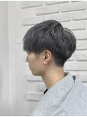 韓国マッシュ/ブルーブラック/メンズツーブロック/池袋