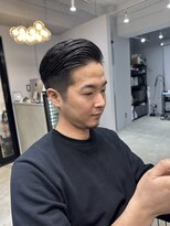 トラッドスタイル オールバック 刈り上げショート