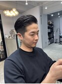 トラッドスタイル オールバック 刈り上げショート