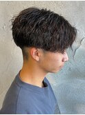 群馬メンズセンターパートツイストスパイラルパーマ群馬高崎眉毛