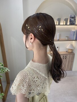ジーナ 博多筑紫口(Zina) タイトヘアアレンジ/ローポニーヘアアレンジ/博多ヘアアレンジ