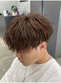 熊本メンズカラー マッシュ ブラウン ブリーチ無し MEN'S HAIR