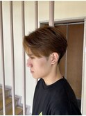 ライトベージュ センターパート