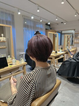 コンパクトショートボブラベンダーカラー20代30代