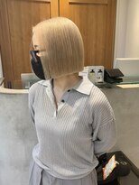 テトラ バイ ネオリーブ 横浜西口店(tetra by neolive)&nbsp;ホワイトベージュ　ハイトーン　ケアブリーチ　ボブ　横浜★
