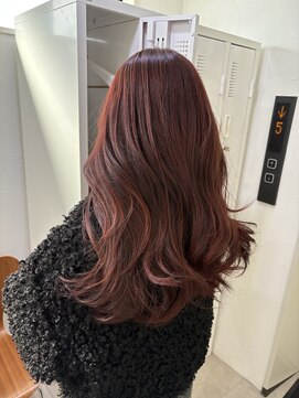 クリアリティ ヘアーサロン 京都駅前本店(clarity hair salon) 【チェリーレッド】レイヤーカット/顔周りカット/ヘアセット
