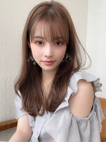 アフロート ディル(AFLOAT D'L) 大人可愛い薄めバングふんわりカールショコラアッシュ小顔カット