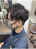 ツイストパーマ/刈り上げ/ショート/ビジネススタイル