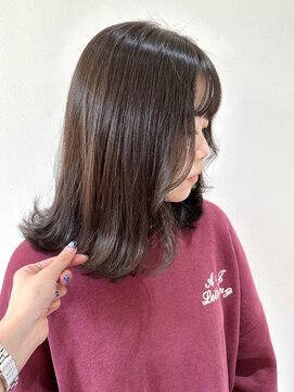 フォーク FOLK 【FOLK】透明感ナチュラルブラウン☆似合わせ外ハネミディアム♪