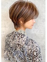 ショートボブ髪型30代40代50代前髪あり前髪なし面長丸顔【倉田】