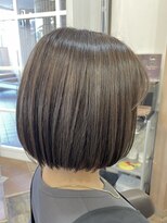 アルターリール(aL ter Rire) 黒髪/グレーベージュ/レイヤーロング/前髪パーマ /中村郁未