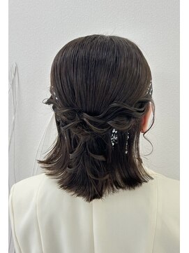ヘアセットサロン サロンエイミー(salon aemii) タイト×ウェーブ ハーフアップ
