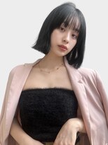 ユーフォリア 渋谷グランデ(Euphoria SHIBUYA GRANDE)&nbsp;外ハネ 外ハネボブ 韓国ボブ 好感度 小顔ボブ 小顔ライン 黒髪