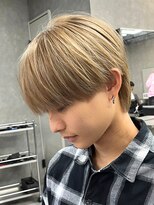 エルマーク 心斎橋(L-MARK)&nbsp;マッシュブリーチハイトーンハイライトスパイラルツーブロック