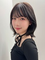 エアー 横浜(AIR)&nbsp;透け前髪の大人暗髪くびれボブ