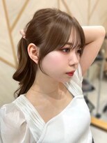 アマトウキョウ アユンチェ(AMA TOKYO×AYUNCHE) 顔周り 前髪 レイヤーカット 韓国ヘア 透明感カラー