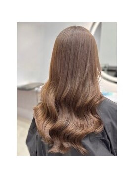 カラーハイライトハッシュカットレイヤーカットボブ髪質改善
