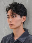 新橋メンズパーマフェザーパーマシャドウパーマセンターパート