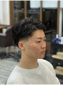 テーパーフェード × ナチュラルパーマ