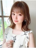 大人かわいい抜け感あるミディアムレイヤー【浦和】