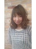 ２STYLE ×バング×グレージュカラー