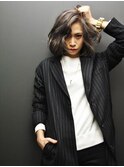 ダークアッシュ ホワイトパープル 外国人風 ハイライト