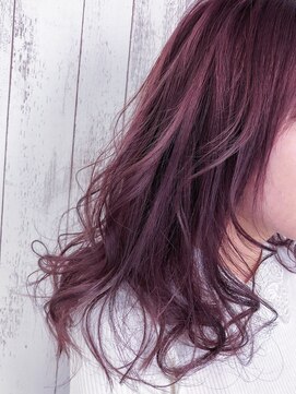 プログレス つくば店(PROGRESS by ヂェムクローバーヘアー) お客様カラー　ラベンダーピンク