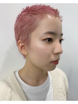 レコ 渋谷(LECO) ホワイトピンクバズカット