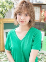 カバーヘアアンドスパ ブリス 浦和(COVER HAIR&SPA bliss)&nbsp;外国人風シアーベージュ前下がり外ハネミディa浦和1020代30代