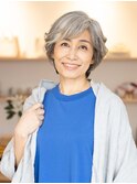 【えがお美容室】50代60代に人気◎骨格似合わせショートボブ