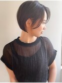 髪質改善的ツヤ感インナーカラーまるみショートボブ【高田馬場】