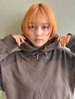 ミンクス 青山店(MINX)&nbsp;オレンジベージュ×ぷつんとボブ