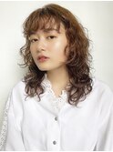 【morio 原宿】ウルフヘアのスパイラルパーマ　くるくるパーマ