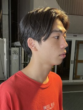 フイ 代々木(Hui) メンズ/アップバング/ツーブロックマッシュ/束感ショート/波巻き