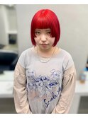 【.eer/ディア】パッっと切りっぱなしボブ/デザインカラー