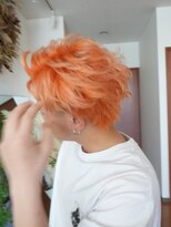 スタジオフィット(STUDIO FITTO)&nbsp;メンズブリーチ×オレンジカラー×シャドールーツ